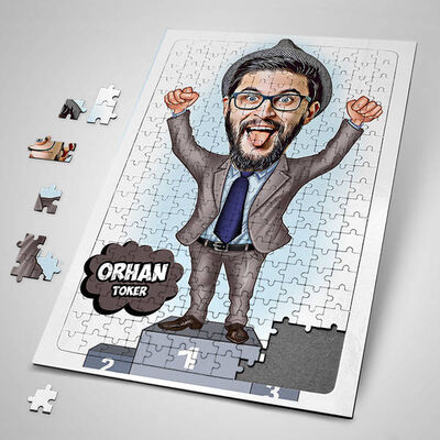 Patronlara Özel Karikatürlü Puzzle - 1