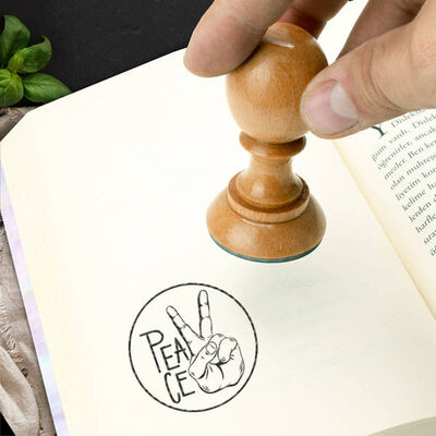 Peace Tasarım Kitap Okuma Mührü - 1