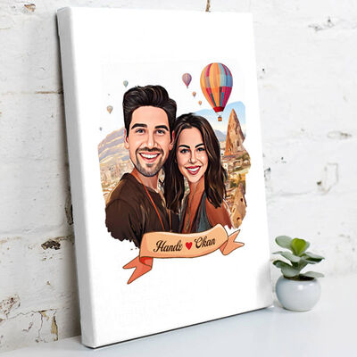 Peri Bacaları ve Aşkımız Karikatürlü Kanvas - 1
