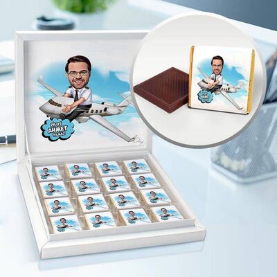 Pilot Karikatürlü Çikolata Kutusu - 1