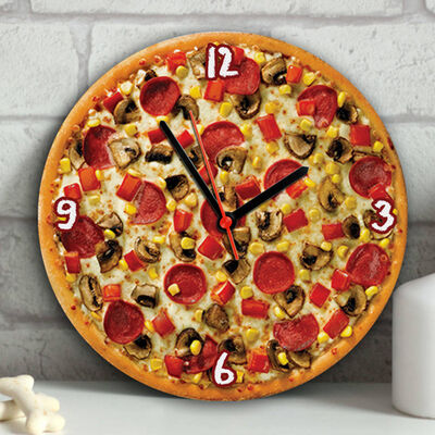 Pizza Tasarımlı Duvar Saati - 1