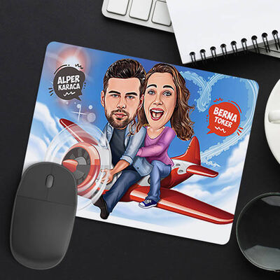Planördeki Çiftler Aşk Mousepad - 1