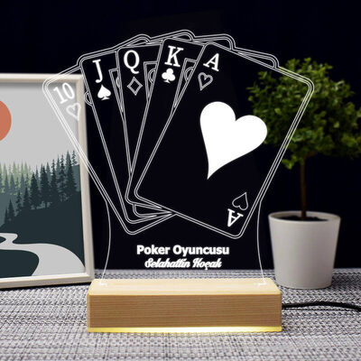 Poker Oyuncusu 3d Led Lamba - 1