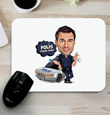 Polise Hediye Karikatürlü Mouse Pad - 1