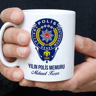 Polislere Özel İsimli Kahve Kupası - 1