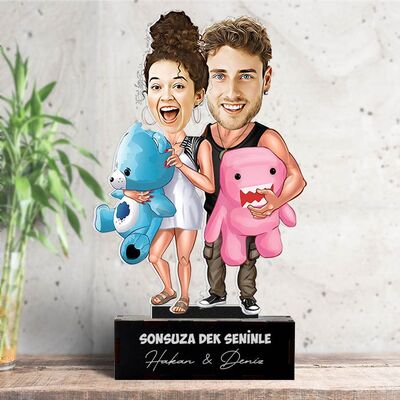 Ponçik Sevgililer Karikatürlü Biblo - 3