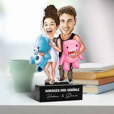 Ponçik Sevgililer Karikatürlü Biblo - 4