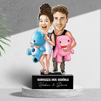 Ponçik Sevgililer Karikatürlü Biblo - 5
