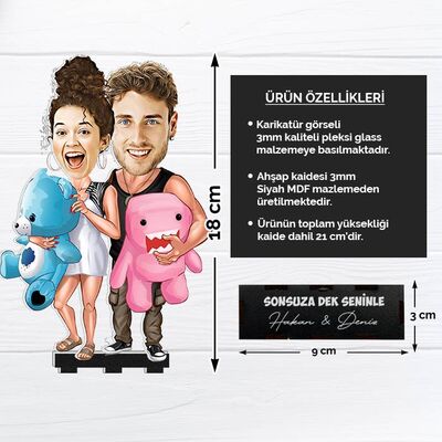 Ponçik Sevgililer Karikatürlü Biblo - 6