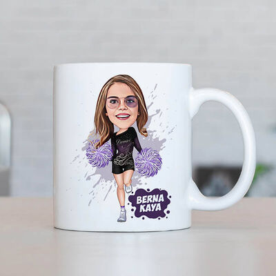 Ponpon Kız Karikatürlü Kupa Bardak - 1