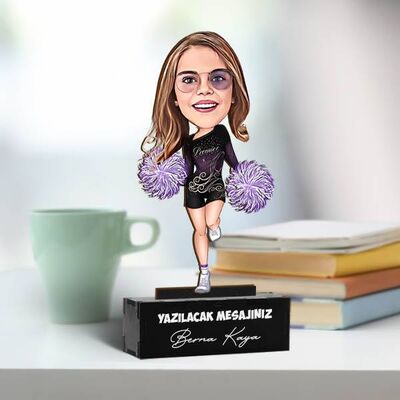 Ponpon Kız Kostümlü Çocuk Karikatürlü Biblo - 1