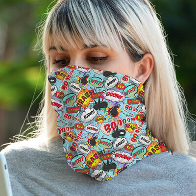 Pop Art İkonlu Motorcu Boyun Bandanası - 1
