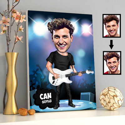 Popstar Karikatürlü Kanvas Tablo - 1