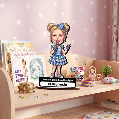 Popstar Temalı Kız Çocuk Karikatürlü Biblo - 1