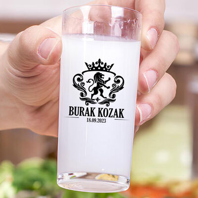 Premium Tasarım İsme Özel İkili Hediyelik Rakı Bardağı - 3