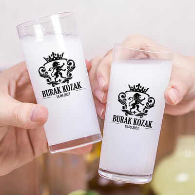 Premium Tasarım İsme Özel İkili Hediyelik Rakı Bardağı - 2