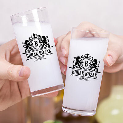 Premium Tasarım İsme Özel İkili Rakı Bardağı - 2