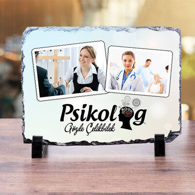 Psikolog Doktoruna Özel Resimli Taş Baskı - 1