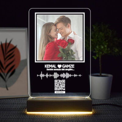 Qr Kod Kişiye Özel 3d Led Lamba - 1