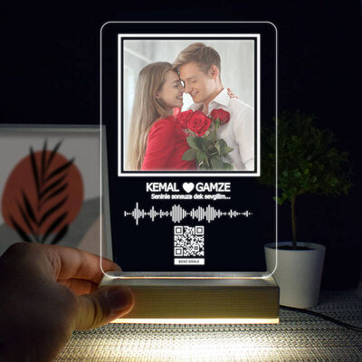 Qr Kod Kişiye Özel 3d Led Lamba - 2