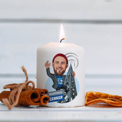 Radyocu Erkek Karikatürlü Mum - 1