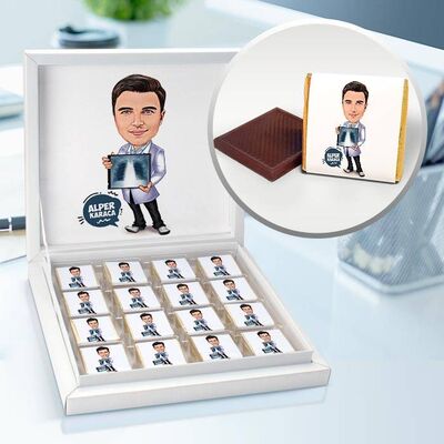 Radyolog Karikatürlü Çikolata Kutusu - 1