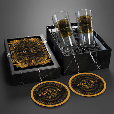 Rakı Severlere Özel İsimli Rakı Bardağı Seti - 1