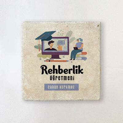 Rehber Öğretmenlerine Özel İsimli Bardak Altlığı - 1
