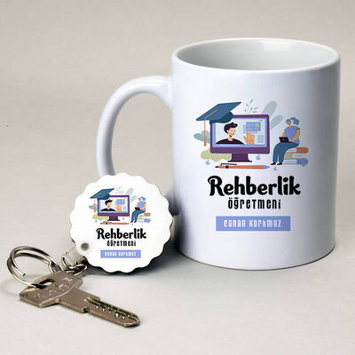 Rehberlik Öğretmenlerine Hediye Kupa ve Anahtarlık - 1