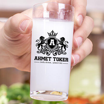 Renkli İsim Yazılı Arkadaşa Hediye İkili Rakı Bardağı Seti - 3