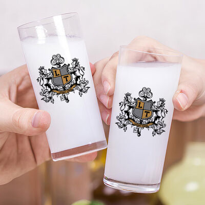 Renkli İsim Yazılı Erkeğe Hediye İkili Rakı Bardağı Seti - 2
