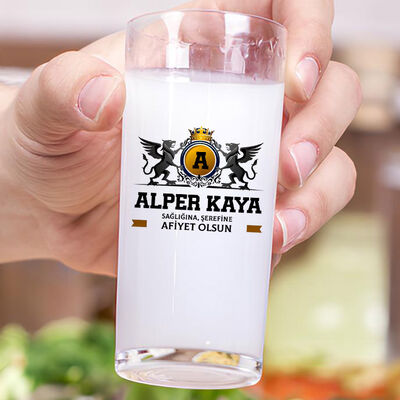 Renkli İsim Yazılı Hediyelik İkili Rakı Bardağı Seti - 3