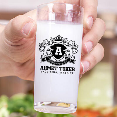 Renkli İsim Yazılı Hediyelik İkili Rakı Bardağı Seti - 3