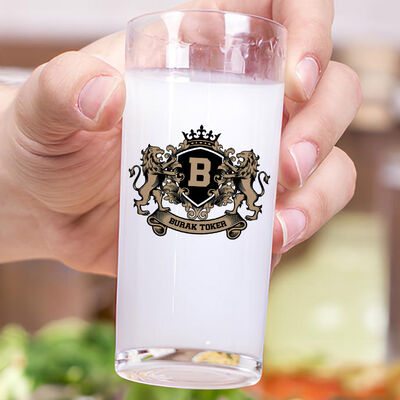 Renkli İsim Yazılı Sevgiliye Hediye İkili Rakı Bardağı Seti - 3