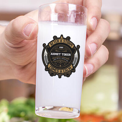 Renkli Kişiye Özel İkili Rakı Bardağı Seti - 3