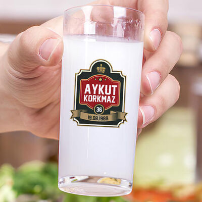 Renkli Spesial Doğum Günü Temalı İkili Rakı Bardağı Seti - 3