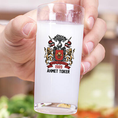 Renkli Spesial İsim Yazılı Hediyelik İkili Rakı Bardağı Seti - 3