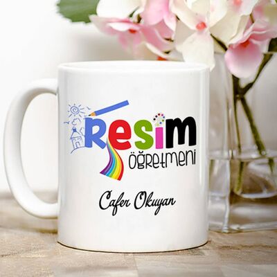 Resim Öğretmenine Hediye Kupa Bardak - 1