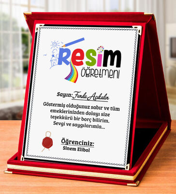 Resim Öğretmenine Hediye Plaket - 1