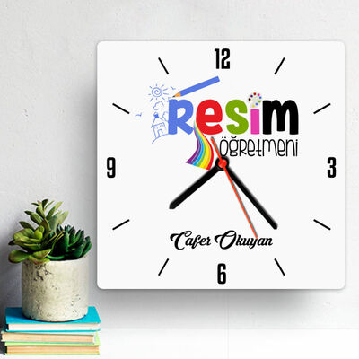 Resim Öğretmenlerine Özel Duvar Saati - 1