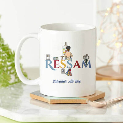 Ressamlara Özel İsimli Kupa Bardak - 3