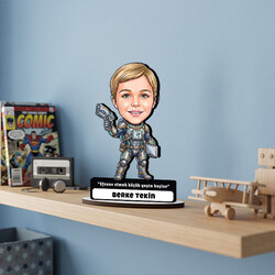 Robocop Temalı Erkek Çocuk Karikatürlü Biblo