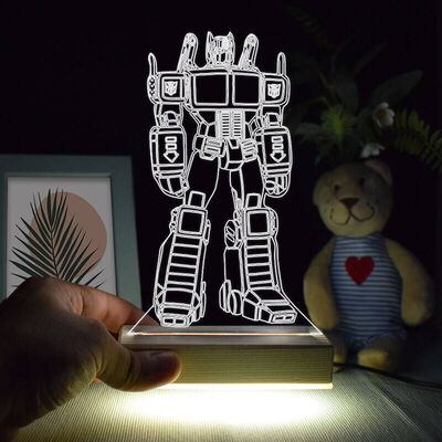 Robot Tasarımlı 3d Led Lamba - 2