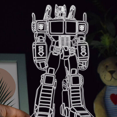 Robot Tasarımlı 3d Led Lamba - 3