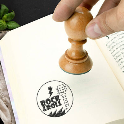 Rock & Roll Tasarım Kitap Mührü - 1