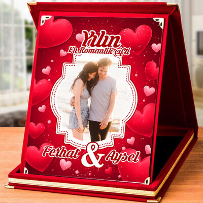 Romantik Aşıklara Özel Resimli Plaket - 1