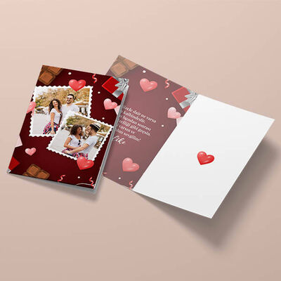 Romantik Aşk Fotoğrafı Tebrik Kartı - 1