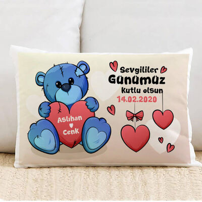 Romantik Ayıcıklı Sevgililer Gününe Özel Yastık - 1
