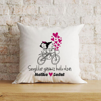 Romantik Çiftler Sevgililer Günü Yastığı - 1