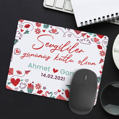 Romantik Sevgililer Günü Mesajlı Mousepad - 1